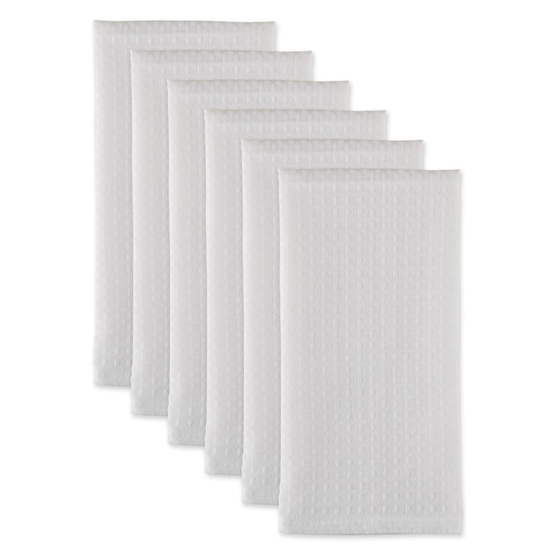 DII Black Recycled Cotton Waffle Dishtowel (Set of 6)