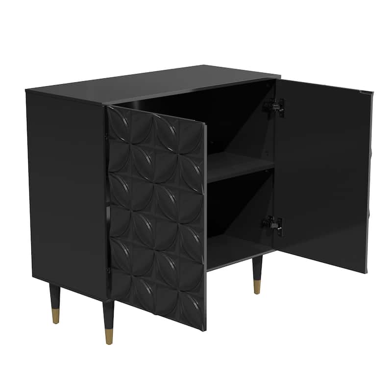 2 Door White Locker Accent Cabinet
