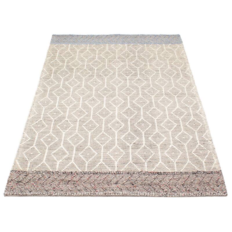 ECARPETGALLERY Braid weave Sienna Grey Wool Rug - 4'11 x 7'11