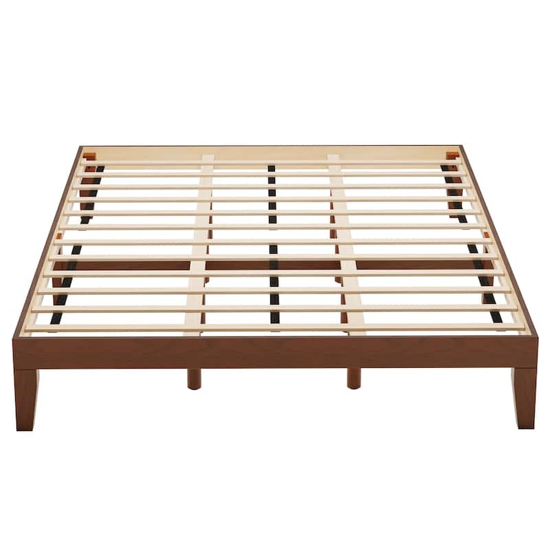 12" Wood Platform Bed Frame - California King, No Box Spring, Easy Assembly​