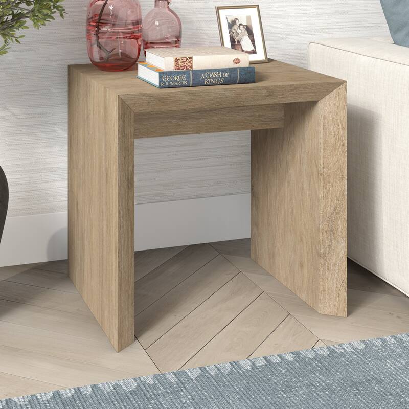 Oswin 22" Wide Rectangular Side Table - 22" Wide - Antiqued Gray Oak