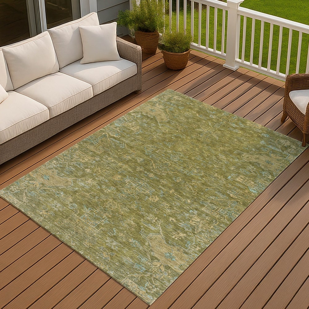 Machine Washable Indoor/ Outdoor Traditional Chelsea Chantille Rug