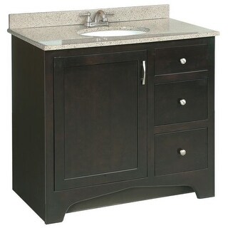 Avanity Madison 36 Inch Single Vanity In Light Espresso