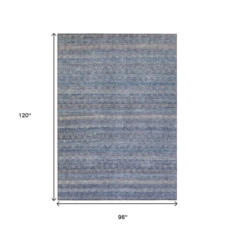 HomeRoots Striped Transitional Rectangle Outdoor Rug