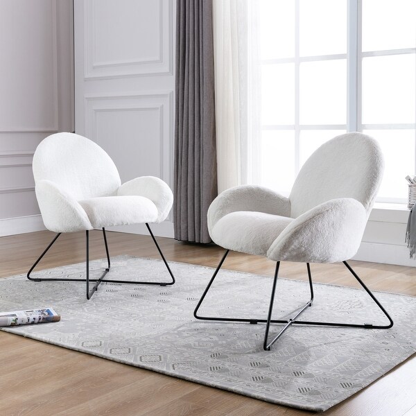 White best sale fleece chair