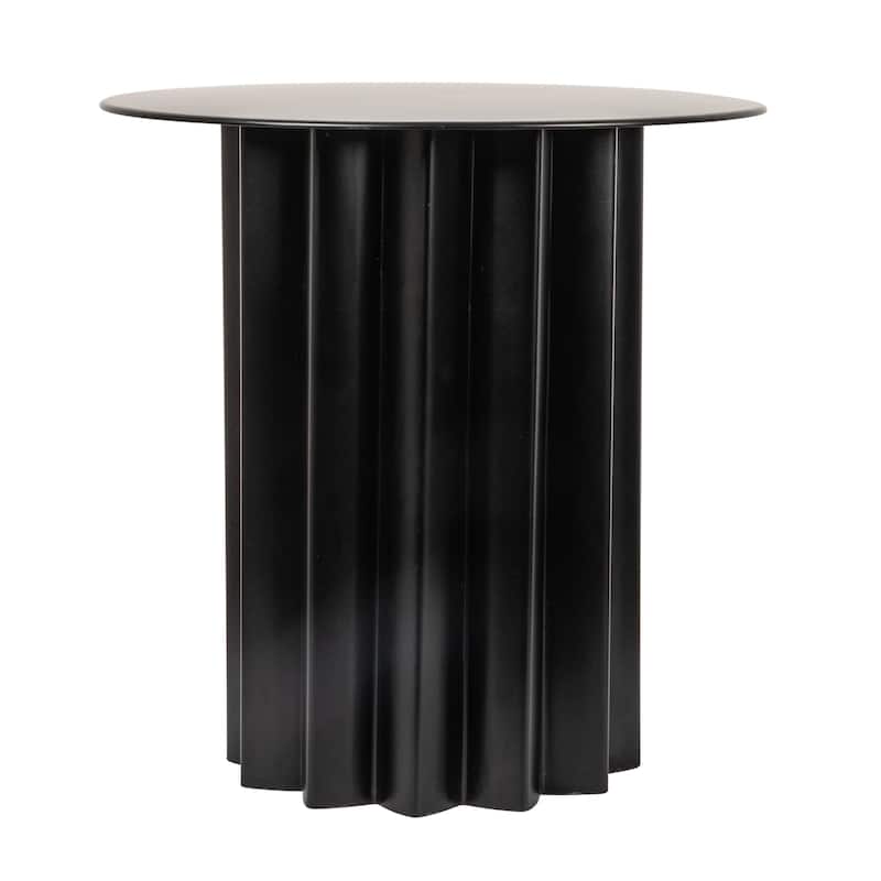 Pleated Metal Side Table