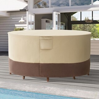 BONOSUKI Table Cover,Waterproof Patio Furniture Cover for Round Table