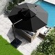 preview thumbnail 26 of 42, Crestlive Products 12ft Round Double Top Cantilever Patio Umbrella with 7-position Adjustment