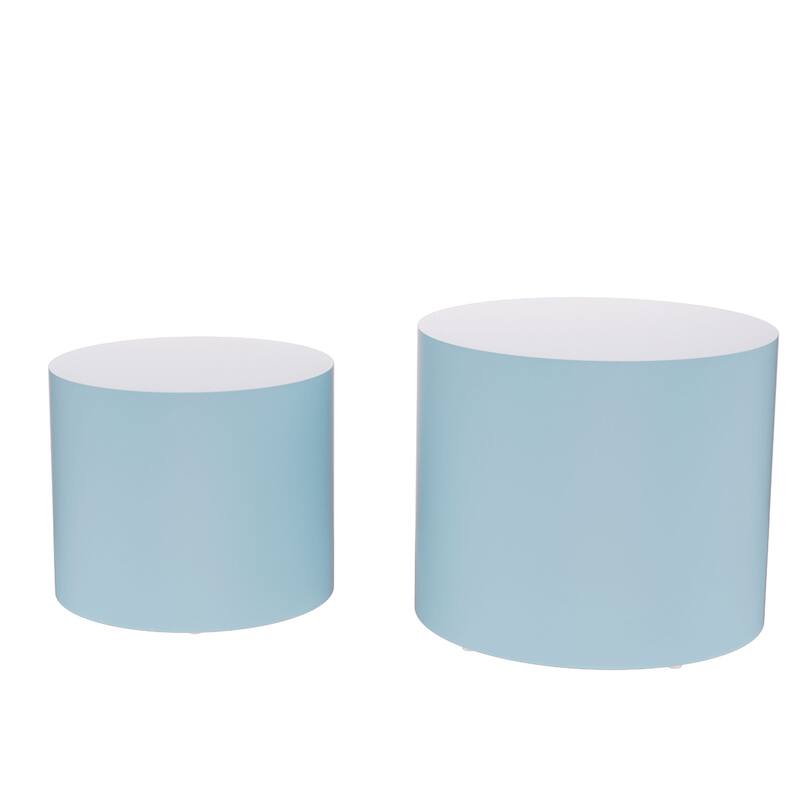 MDF Round Side Table Coffee Table Nesting Table set of 2
