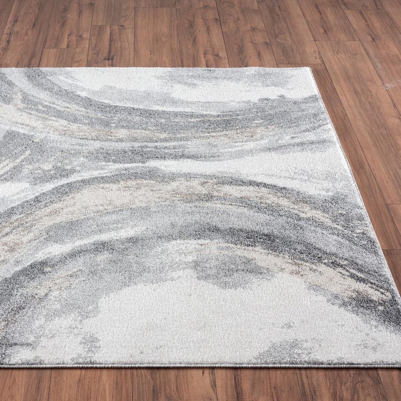 Luxe Weavers Modern Distressed Abstract Area Rug