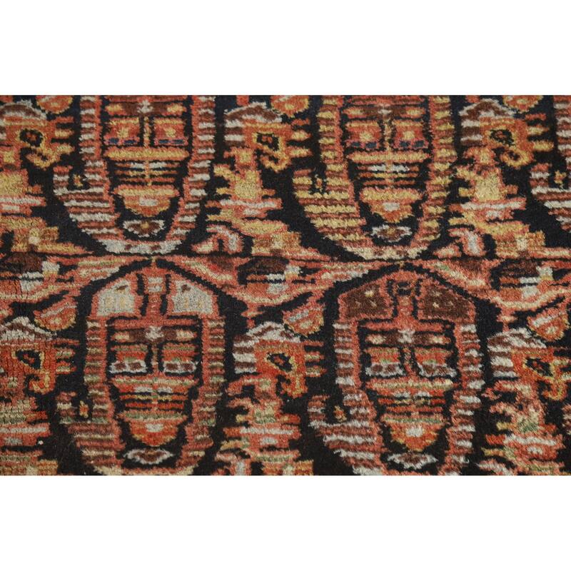Hand Knotted Oriental 100% Wool Carpet Traditional Geometric Oranges & Rust Senneh Runner Rug - 15' 11'' X 5' 2''