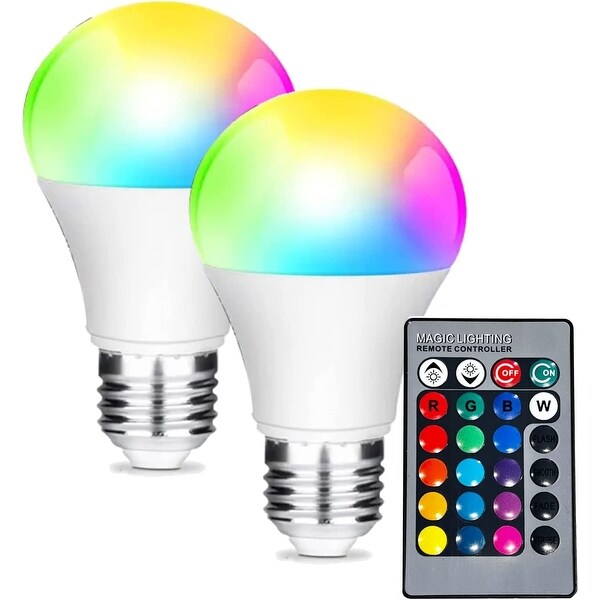 Color Changing Floor Lamp With Two RGB LED Bulbs And Remote