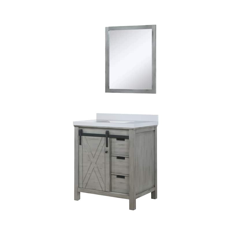 Marsyas Brown Bath Vanity, Cultured Marble Countertop and Mirrors