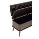 preview thumbnail 17 of 17, Bronze Metal Storage Bench with Tufted Faux Leather