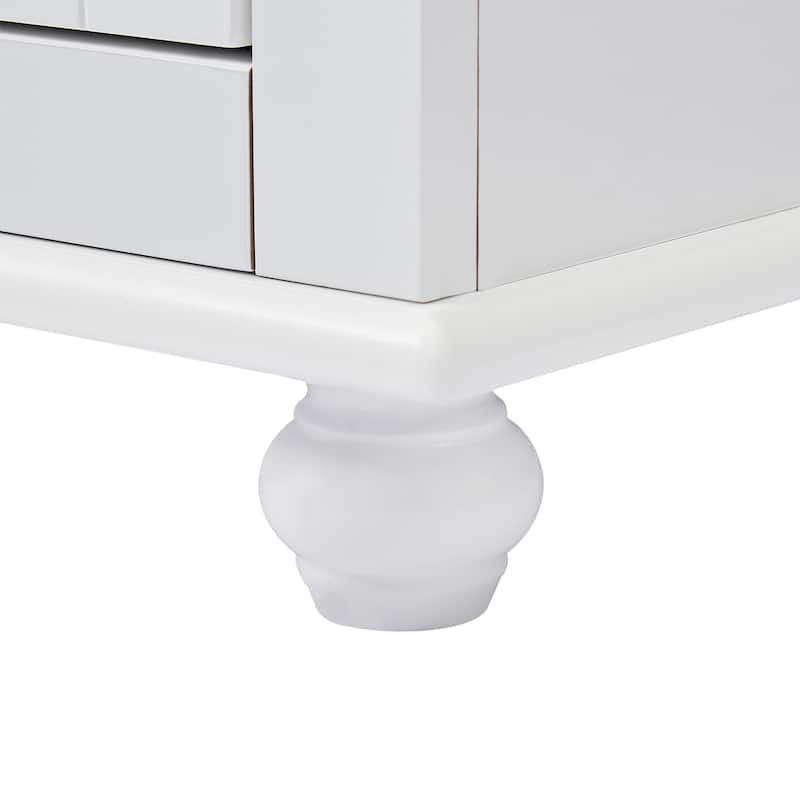 Tall Storage Cabinet with Two Drawers for Bathroom/Office