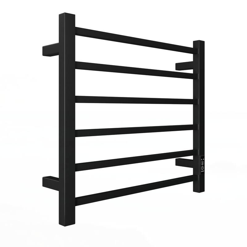 Towel Warmer 6 Bar Electric Heated Towel Rack Wall Mount