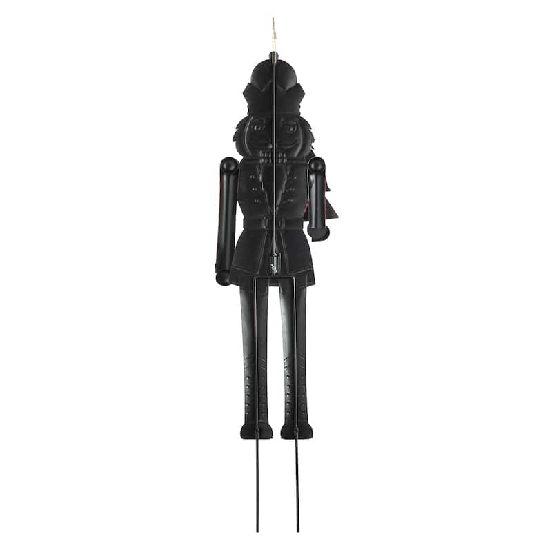 Glitzhome Christmas Nutcracker Yard Stakes Standing Hanging Decor(2-3 Functions)