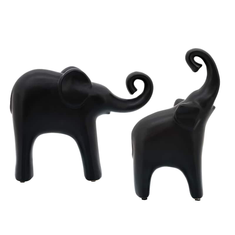 Sagebrook Home Ceramic Elephant Figurine - 6" x 3" x 11"