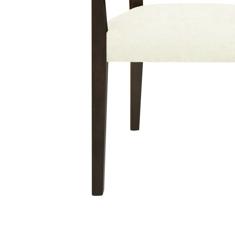 Wooden Dining Chairs Set of 2 Modern Fabric Upholstered Kitchen Chairs