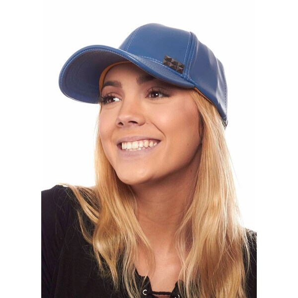 pleather baseball hat