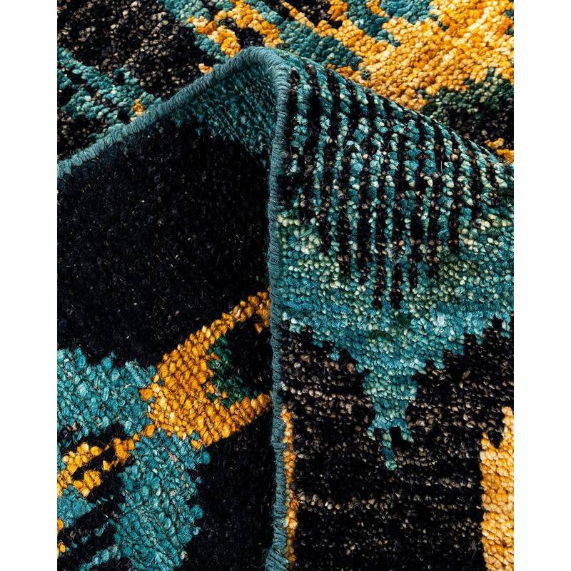 Contemporary Overdyed Wool Hand Knotted Area Rug - 4' 6" x 6' 5"