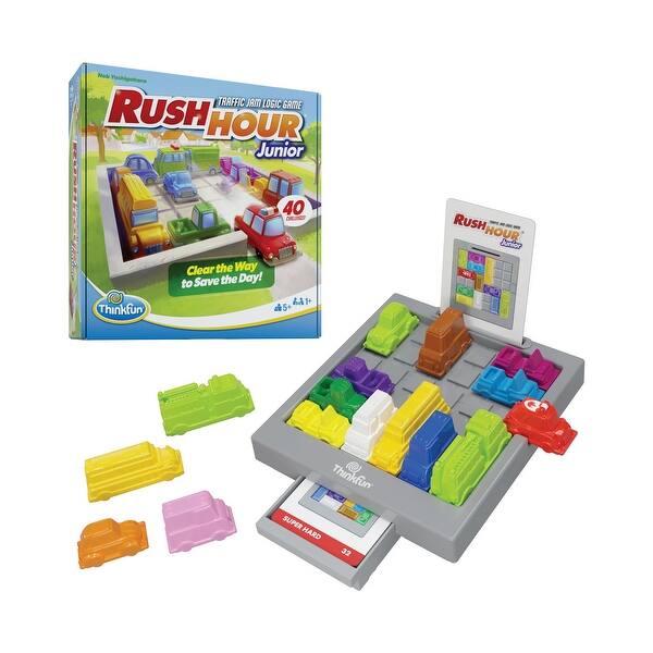 slide 2 of 6, ThinkFun Rush Hour Junior Traffic Jam Logic Game