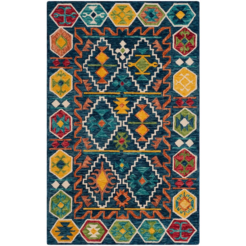 SAFAVIEH, Handmade Aspen Pavica Boho Tribal Wool Rug