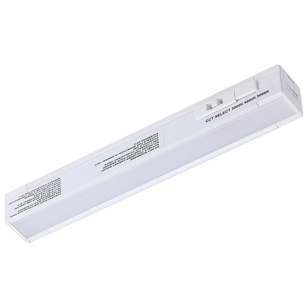 slide 2 of 6, 2 Watt 6-Inch LED Under Cabinet 30K/40K/50K CCT Selectable White Finish White