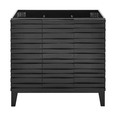 Swiss Madison Vincennes 36" Freestanding Bathroom Vanity Cabinet without Top in Black Oak