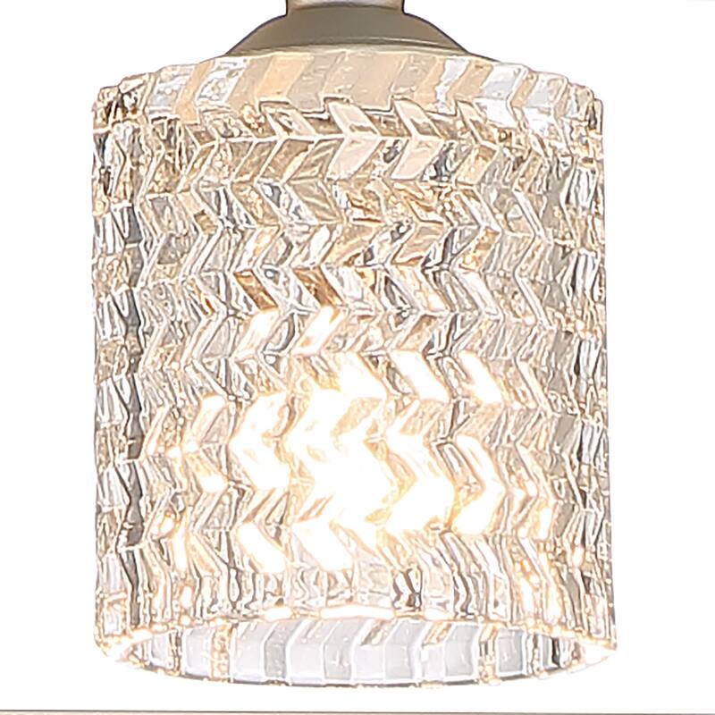 37in Mid-century Modern 5-light Crystal Rectangle Chandelier for Dining Room - 37 inches