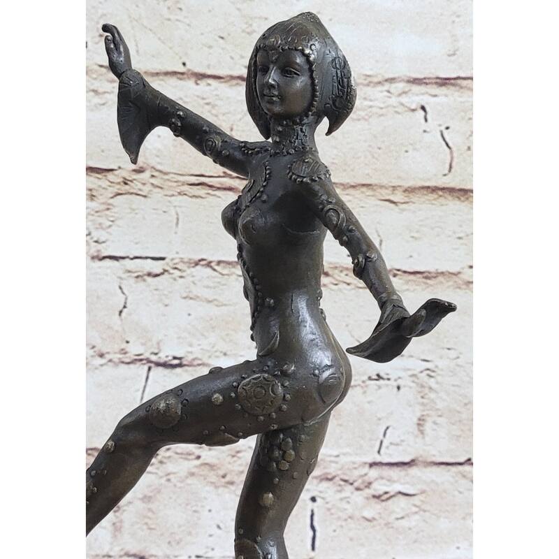 Chiparus Art Deco Bronze Dancer Figure Statue Sculpture 12 Inches X 9 Inches