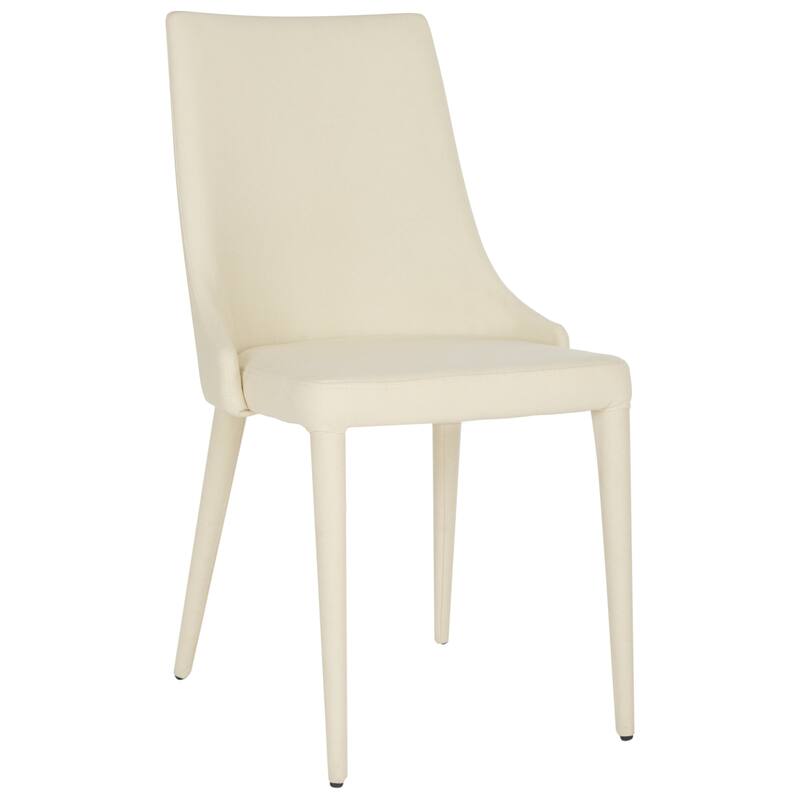 SAFAVIEH Socorro Mid-Century Modern White Dining Chair (Set of 2) - 23.6" x 19.6" x 35.5" - 24Wx20Dx36H