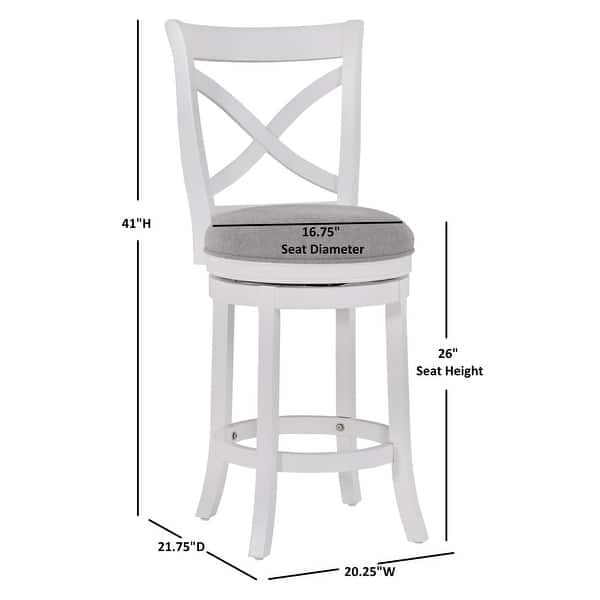 dimension image slide 1 of 2, Barrett Swivel Counter Stool