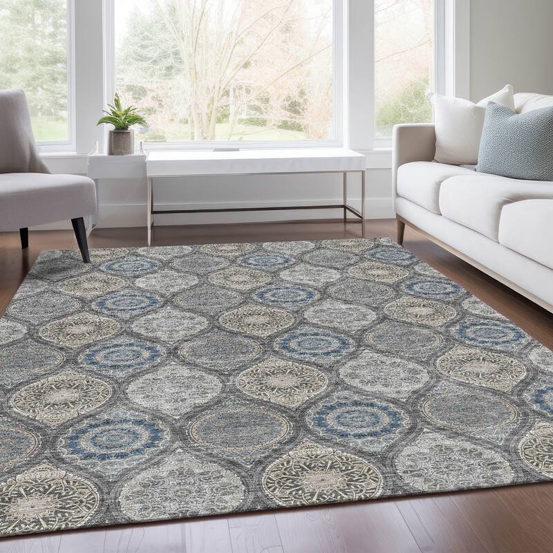 Premium Washable Super Soft Boho Mosaic Mayfield Rug
