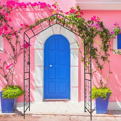 Metal Garden Arch Climbing Plants Support Rose Arch Outdoor