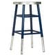 preview thumbnail 7 of 6, SAFAVIEH 24 -inch Kenzie Silver Dipped Navy / Silver Counter Stool - 13.5" x 13.5" x 24"