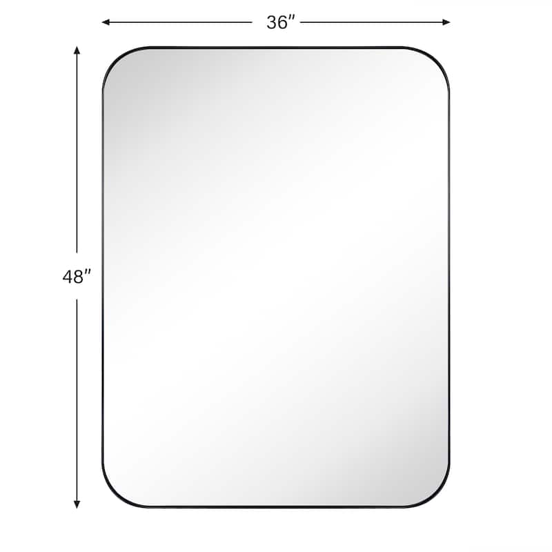 TEHOME Mid-Century Modern Chic Metal Rounded Wall Mirrors