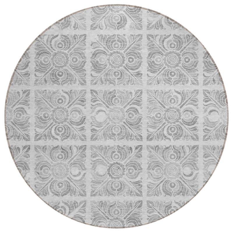 Machine Washable Indoor/ Outdoor Chantille Mosaic Rug
