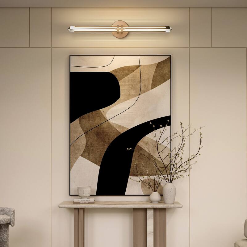 KAYLA 18/24-inch -Triangular Pyramid Crystal Vanity Light - Copper Single Pack