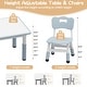 preview thumbnail 8 of 8, Height Adjustable Kids Table and 2 Chairs Set - N/A