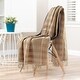 preview thumbnail 6 of 17, Chanasya Solid Plaid Pleated Acrylic Throw Blanket With Tassels