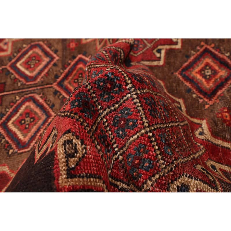 ECARPETGALLERY Hand-knotted Antalya Vintage Dark Red Wool Rug - 4'1 x 6'6