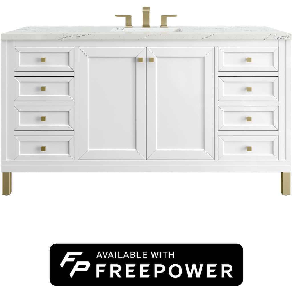 James Martin Vanities 503-V60S-FENC Chicago 60" Free Standing Single