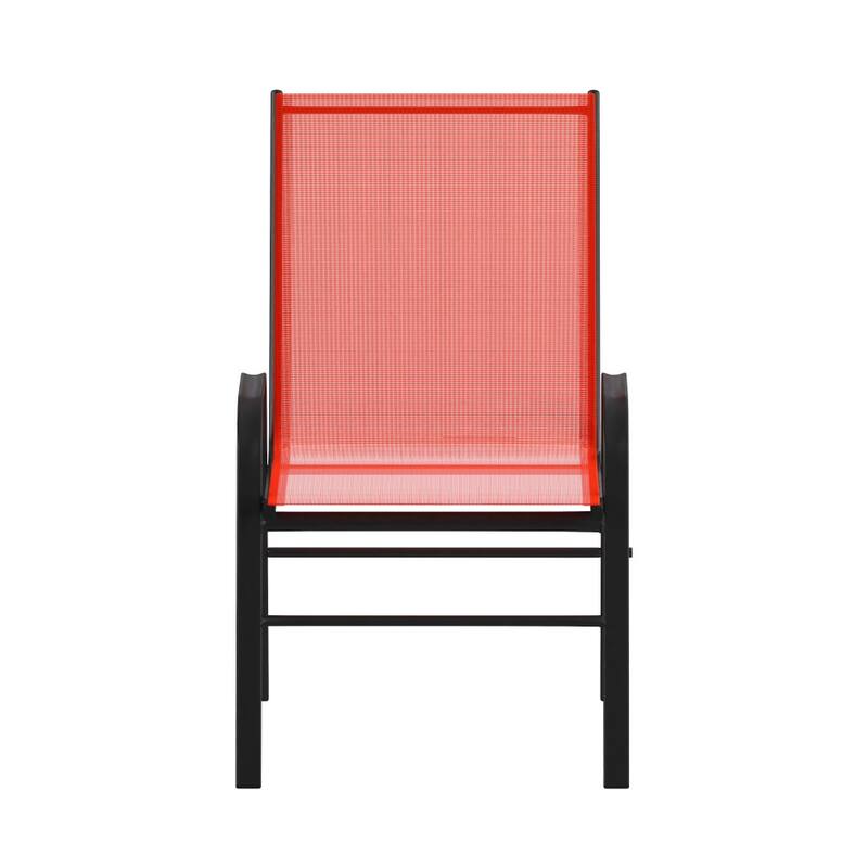 Outdoor Stacking Chairs w/ Flex Comfort Material (4 Pack)