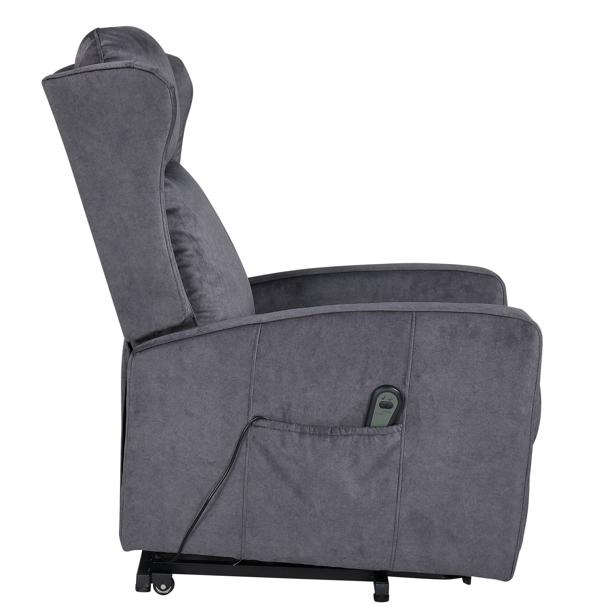 Power Lift Recliner Chair with Remote Control, Side Pocket Bed Bath