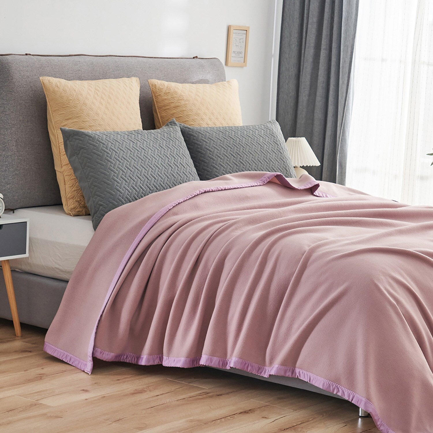 Grey satin throw top