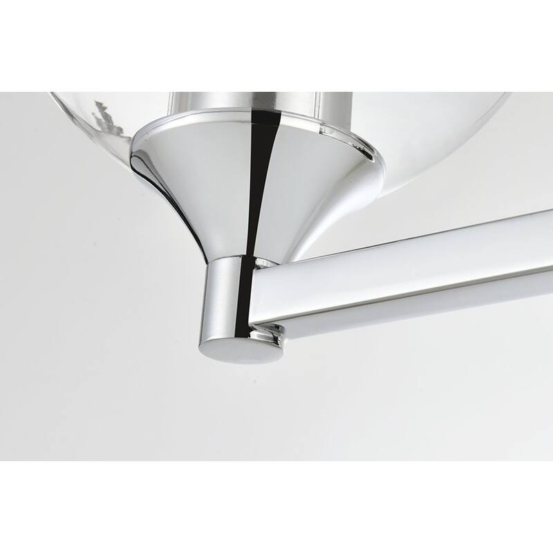 Felz 1 Light Black and Clear Bath Sconce