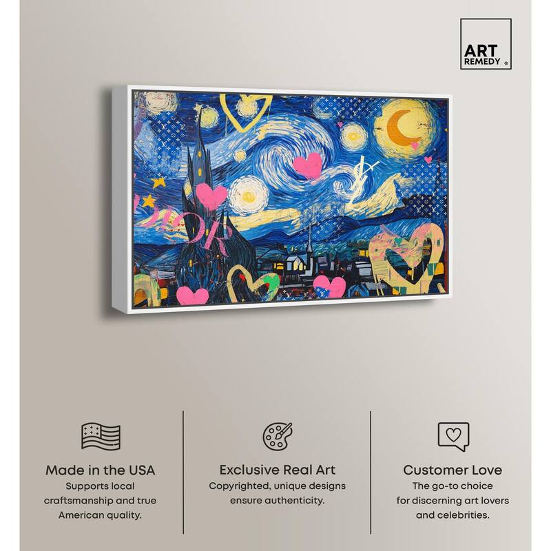 Starry Night Graffiti Canvas by Art Remedy