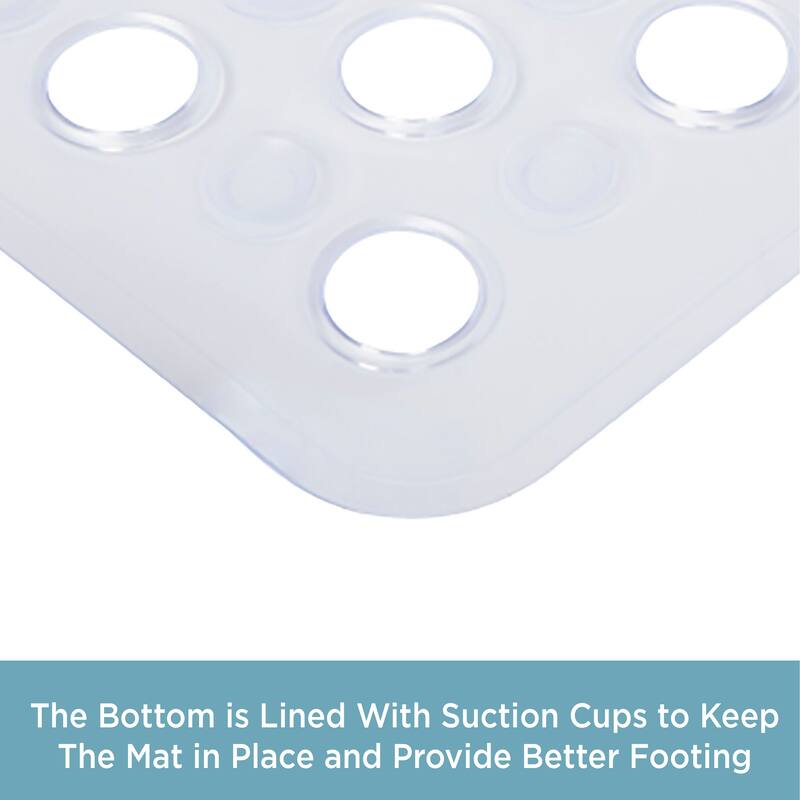 Kenney Vinyl Bath, Shower, and Tub Mat, 14.5" W x 27" L