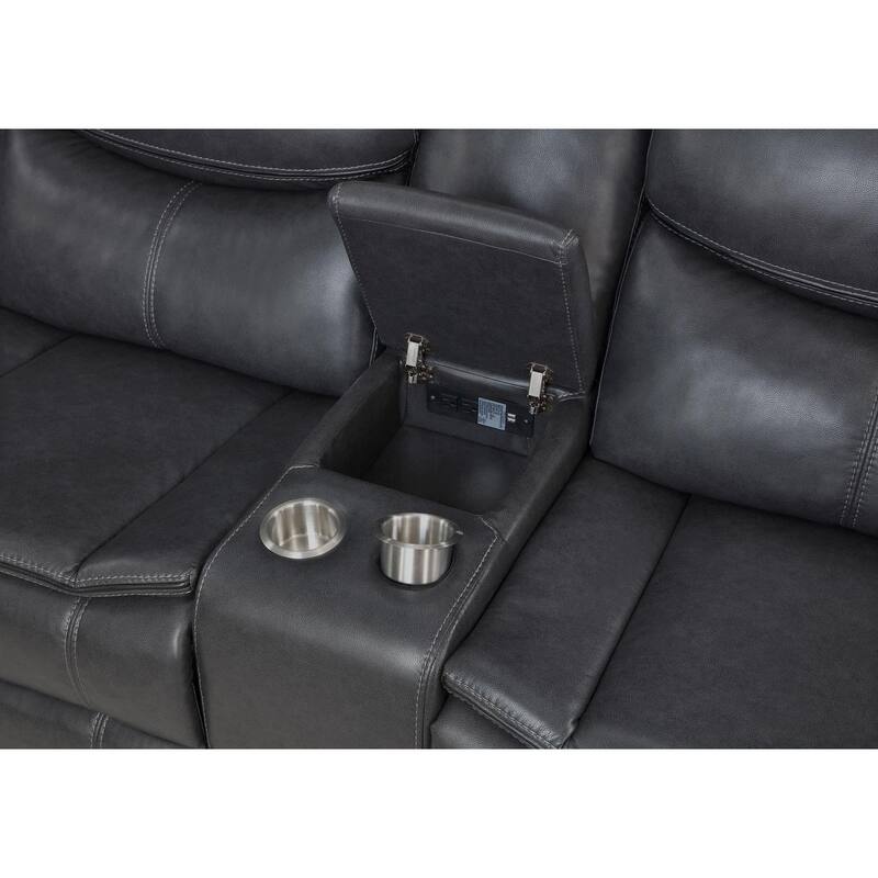 McLean Dark Grey Power Reclining Sectional Sofa